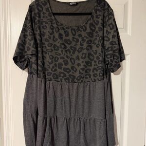 BloomChic Charcoal Tunic Top